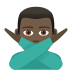 🙅🏿‍♂️ man gesturing NO: dark skin tone display on JoyPixels